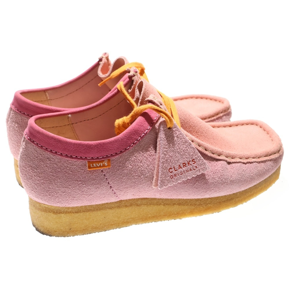 Clarks(クラークス) ×Levi's Wallabee リーバイス ワラビー スエード モカシン シューズ ピンク 26160322