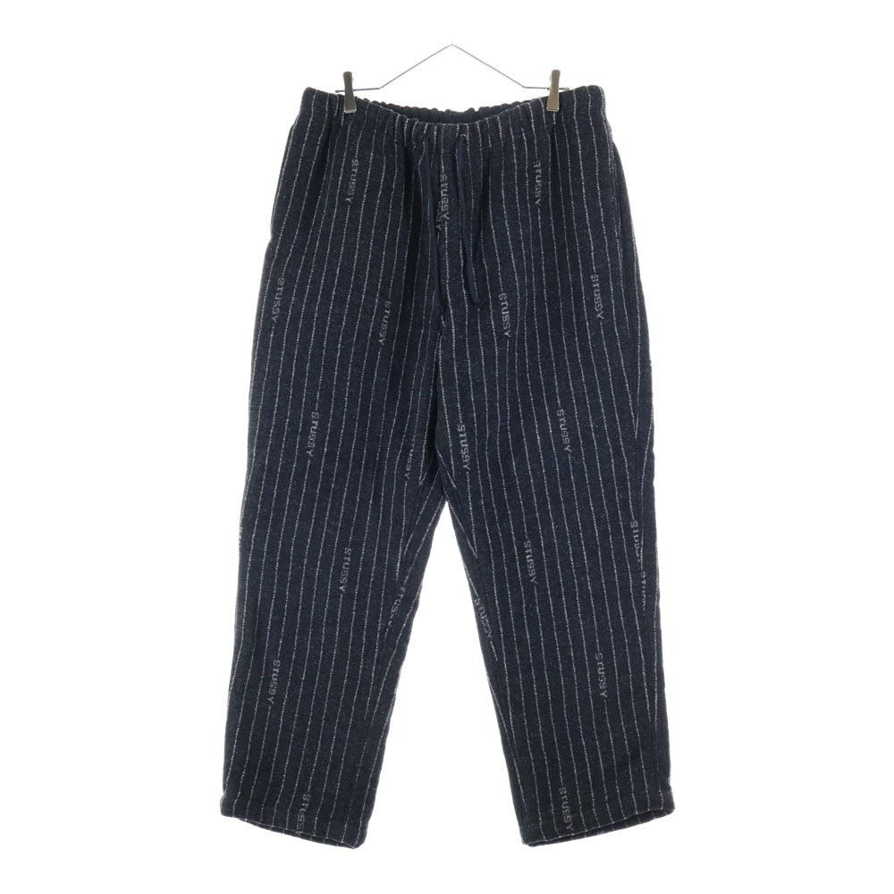 NIKE(ナイキ) 23SS ×STUSSY STRIPE WOOL PANTS ステューシー ストライプ ウール ロングパンツ ブラック DR4021-010