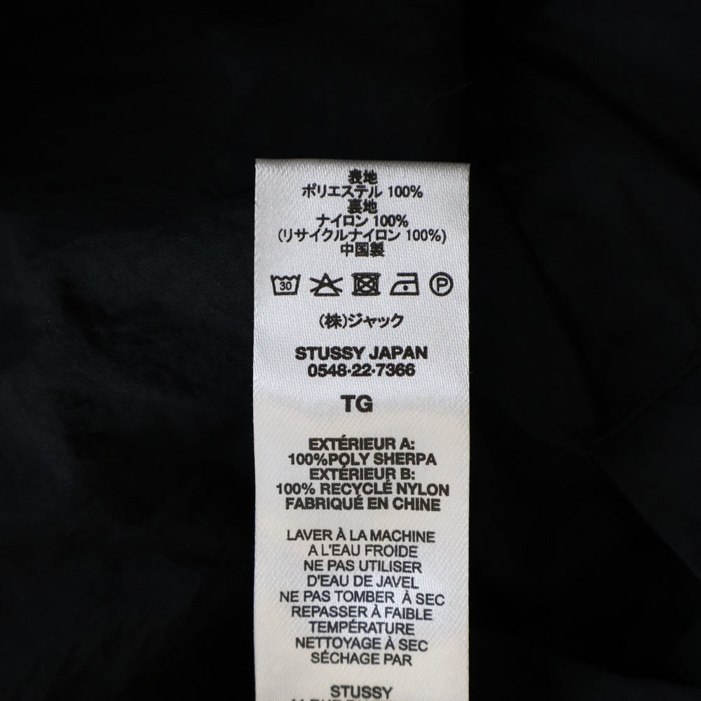 STUSSY(ステューシー) 8 BALL SHERPA JACKET 8 ボール シェルパ リバーシブル フリース ジャケット ホワイト/ブラック