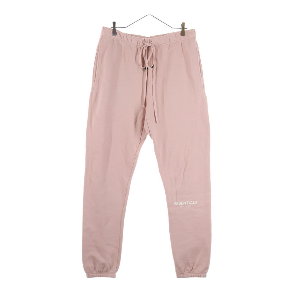 FEAR OF GOD ESSENTIALS(フィアオブゴッド エッセンシャルズ) フロントラバーロゴ スウェット ジョガー ロングパンツ ピンク