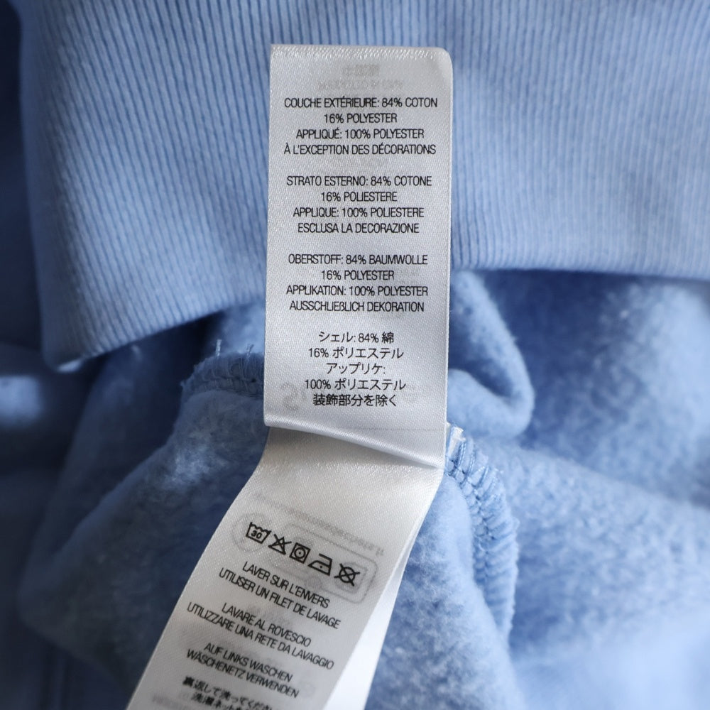 SUPREME(シュプリーム) 24AW Satin Applique Hooded Sweatshirt サテン アップリケ バックロゴ スウェットプルオーバーパーカー ライトブルー