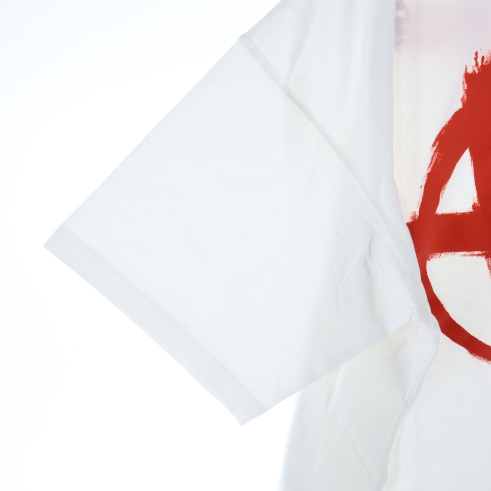 VETEMENTS(ヴェトモン) 21SS ANARCHY GOTHIC LOGO アナーキー ゴシックロゴプリント クルーネック半袖Tシャツ カットソー ホワイト UE51TR640W