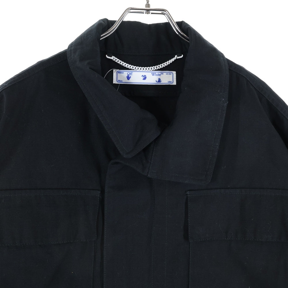 OFF-WHITE(オフホワイト) 21AW ARROW FIELD JACKET アローフィールド ミリタリージャケット ブラック OMEL021F21FAB002