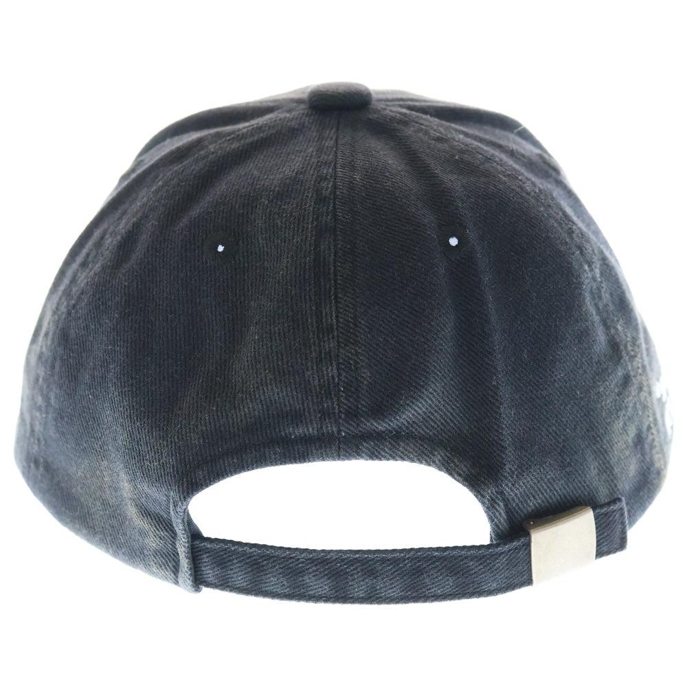 SAINT MICHAEL(セントマイケル) 25SS 6PANEL CAP ロゴエンブロイダリー 6パネルキャップ 帽子 ブラック SM-HR8-0000-079