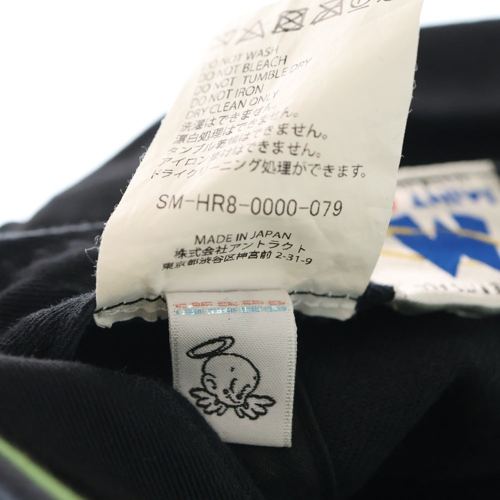 SAINT MICHAEL(セントマイケル) 25SS 6PANEL CAP ロゴエンブロイダリー 6パネルキャップ 帽子 ブラック SM-HR8-0000-079