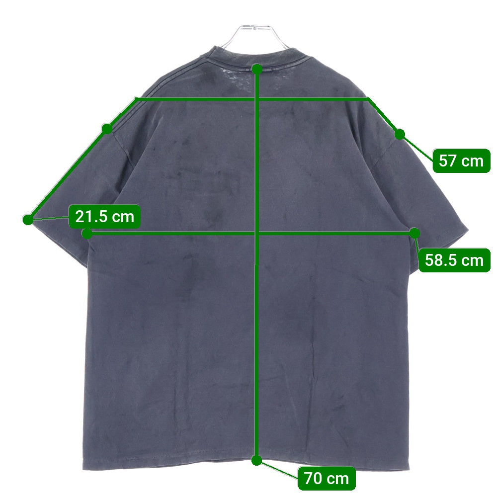 SAINT MICHAEL(セントマイケル) 24SS ×READY MADE S/S POCKET T-SHIRT レディメイド ポケットロゴ クルーネック半袖Tシャツ カットソー チャコールグレー RE-CO-BK-00-00-278