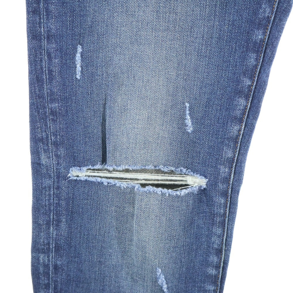 AMIRI(アミリ) クラッシュ加工 スキニー デニムパンツ インディゴ