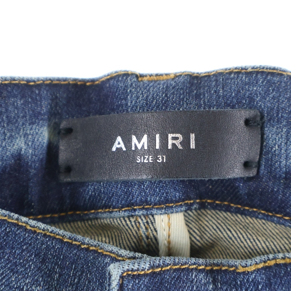 AMIRI(アミリ) クラッシュ加工 スキニー デニムパンツ インディゴ