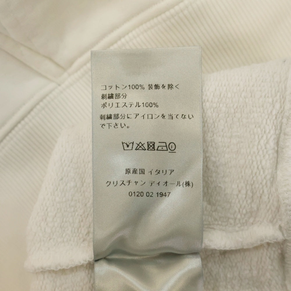Christian Dior(クリスチャンディオール) クチュール ロゴエンブロイダリー スウェットプルオーバーパーカー ホワイト 243J691A0531 レディース