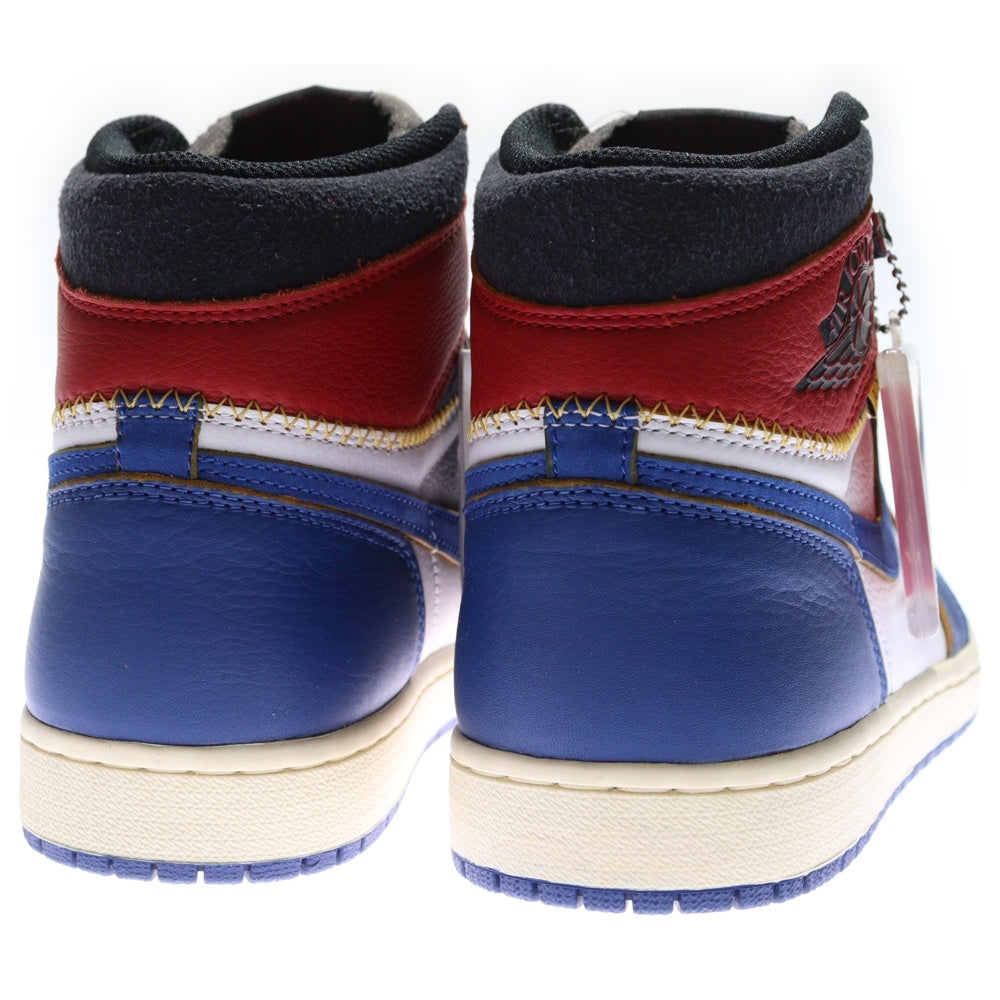 NIKE(ナイキ) ×UNION AIR JORDAN 1 RETRO HIGH NRG ユニオン エアジョーダン1 レトロ ハイカットスニーカー ホワイト/ブルー/レッド US9.5/27.5cm BV1300-146
