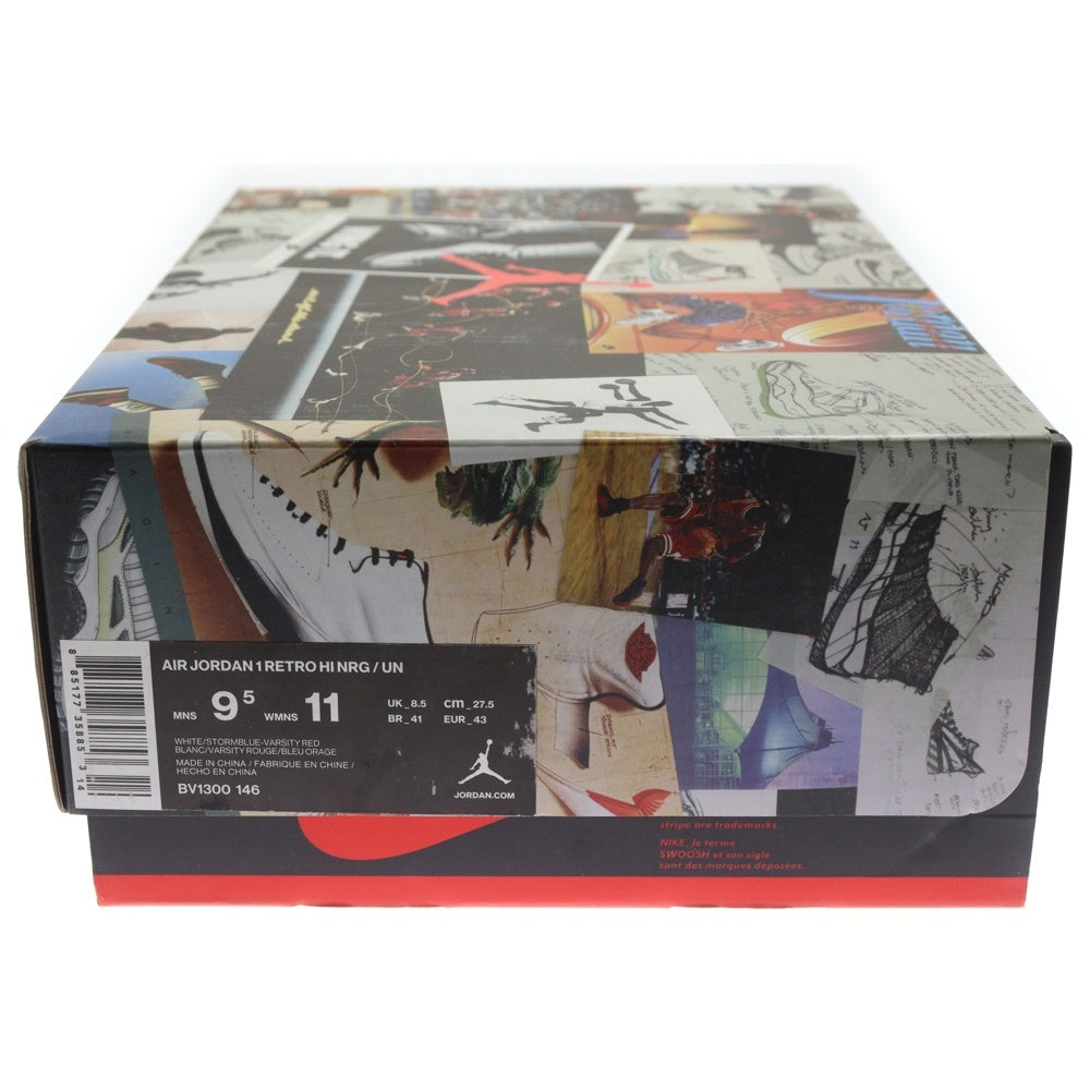 NIKE(ナイキ) ×UNION AIR JORDAN 1 RETRO HIGH NRG ユニオン エアジョーダン1 レトロ ハイカットスニーカー ホワイト/ブルー/レッド US9.5/27.5cm BV1300-146