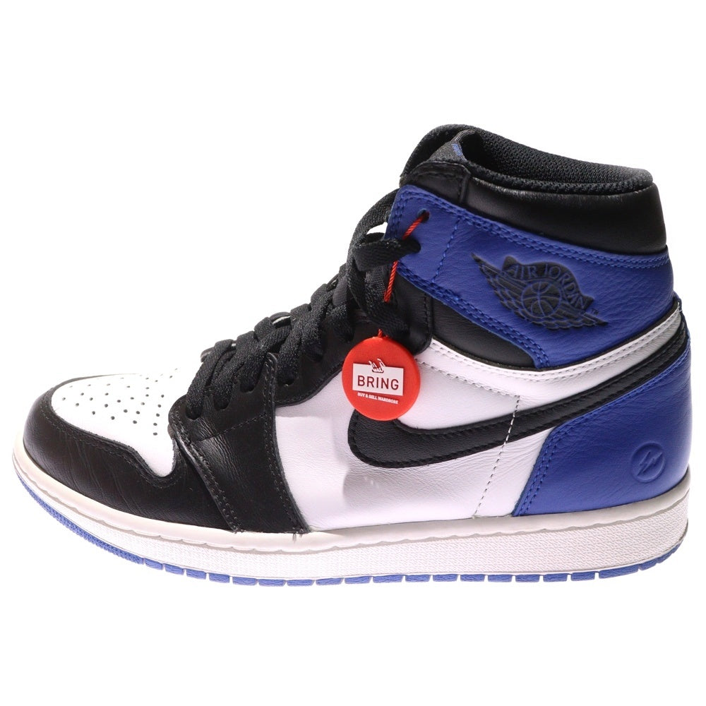 NIKE(ナイキ) ×Fragment design AIR JORDAN 1 RETRO HIGH OG フラグメントデザイン エアジョーダン 1 ハイカットスニーカー ブラック/ブルー US9.5/27.5cm 716371-040