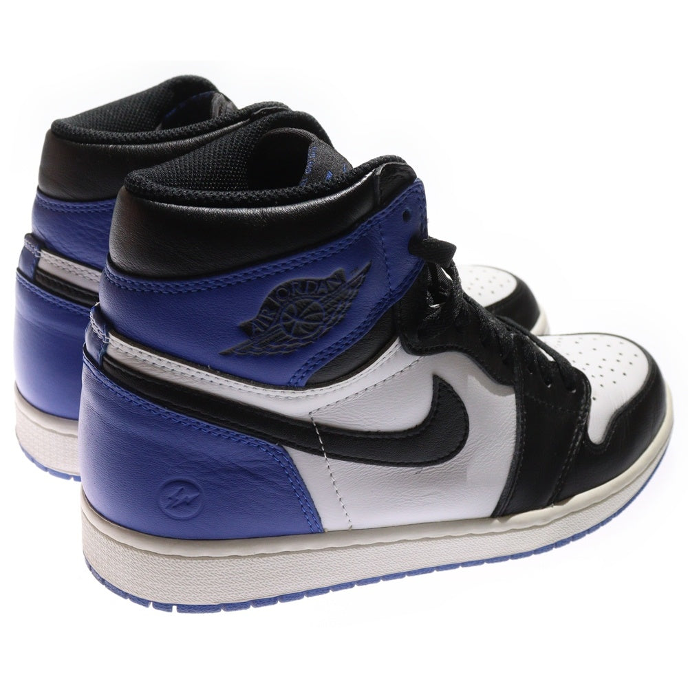 NIKE(ナイキ) ×Fragment design AIR JORDAN 1 RETRO HIGH OG フラグメントデザイン エアジョーダン 1 ハイカットスニーカー ブラック/ブルー US9.5/27.5cm 716371-040