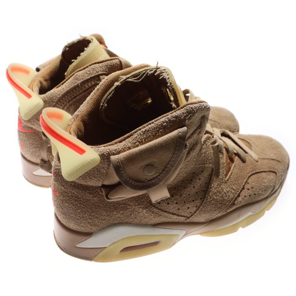 NIKE(ナイキ) ×TRAVIS SCOTT AIR JORDAN 6 RETRO SP BRITISH KAHKI トラヴィススコット エアジョーダン6 レトロ ハイカットスニーカー ベージュ US9.5/27.5cm DH0690-200