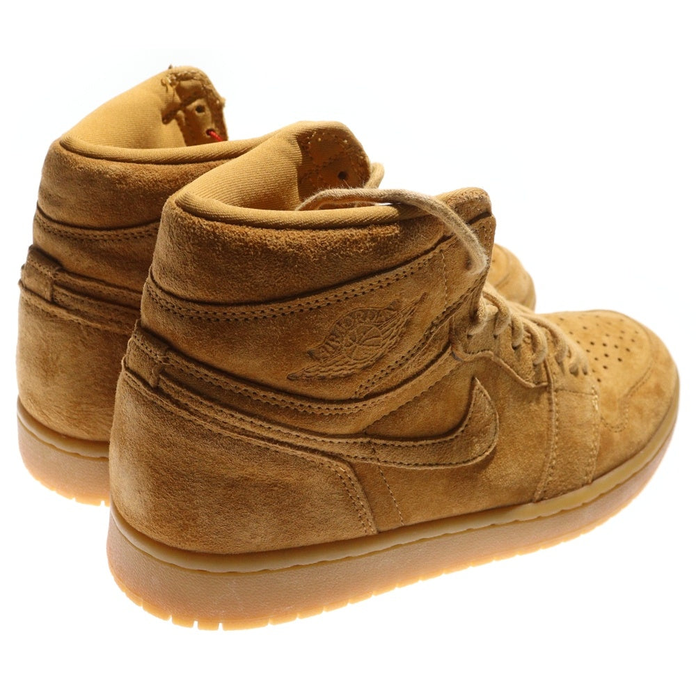 NIKE(ナイキ) AIR JORDAN 1 RETRO HIGH WHEAT エアジョーダン1 レトロ ハイ ウィート ハイカットスニーカー ブラウン US8.5/26.5cm 555088-710