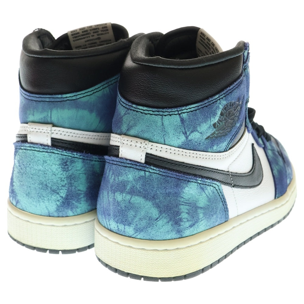 NIKE(ナイキ) WMNS AIR JORDAN 1 HIGH OG Tie-Dye ウィメンズ エアジョーダン1 タイダイブルー ハイカットスニーカー ブルー/ホワイト/ブラック US10/27cm CD0461-100