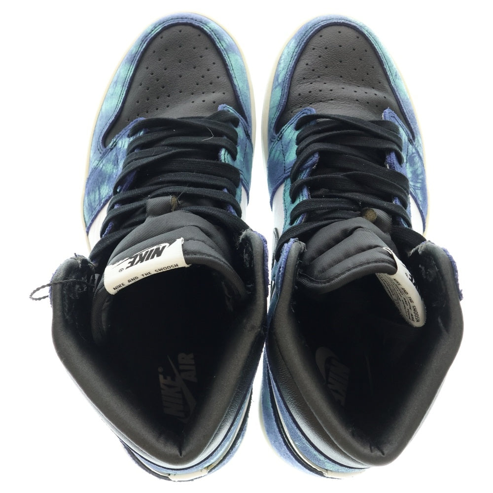 NIKE(ナイキ) WMNS AIR JORDAN 1 HIGH OG Tie-Dye ウィメンズ エアジョーダン1 タイダイブルー ハイカットスニーカー ブルー/ホワイト/ブラック US10/27cm CD0461-100
