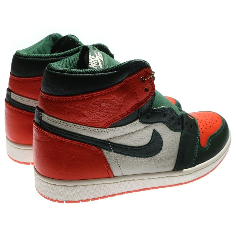 NIKE(ナイキ) ×SOLEFLY AIR JORDAN 1 RETRO HIGH OG-SF ソールフライ エアジョーダン1 ハイカットスニーカー オレンジ/ホワイト US10/28cm AV3905-138