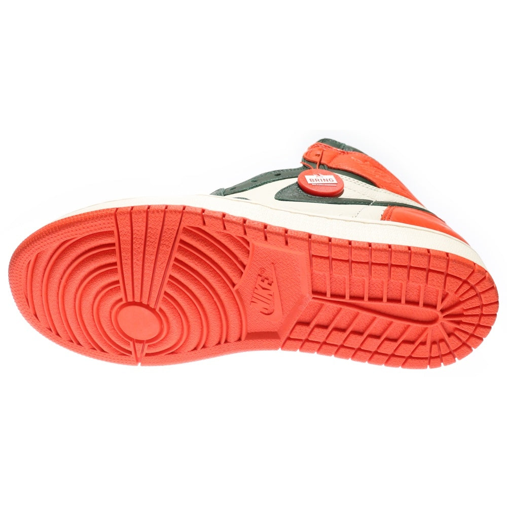 NIKE(ナイキ) ×SOLEFLY AIR JORDAN 1 RETRO HIGH OG-SF ソールフライ エアジョーダン1 ハイカットスニーカー オレンジ/ホワイト US10/28cm AV3905-138