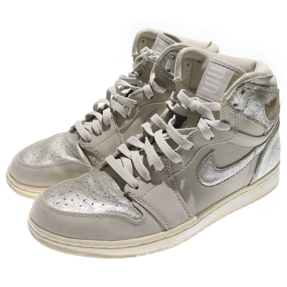 NIKE(ナイキ) 【観賞用 2009年製】 AIR JORDAN 1 RETRO HIGH SILVER エアジョーダン1 レトロ ハイカットスニーカー シルバー/ホワイト US10/28cm 396009-001