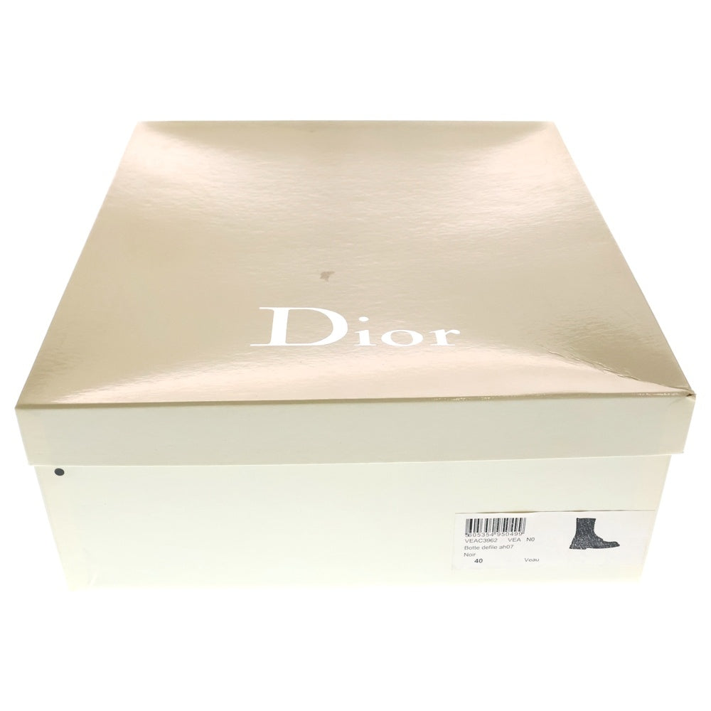 DIOR(ディオール) 07AW エディ期 レザー レースアップ コンバットブーツ ブラック VEAC3962