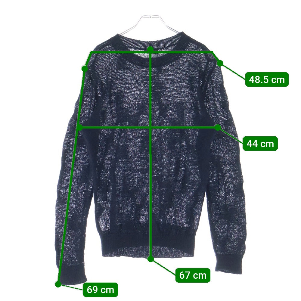 DIOR(ディオール) 07AW エディ期 モヘア ニットセーター ブラック 7H3460940023