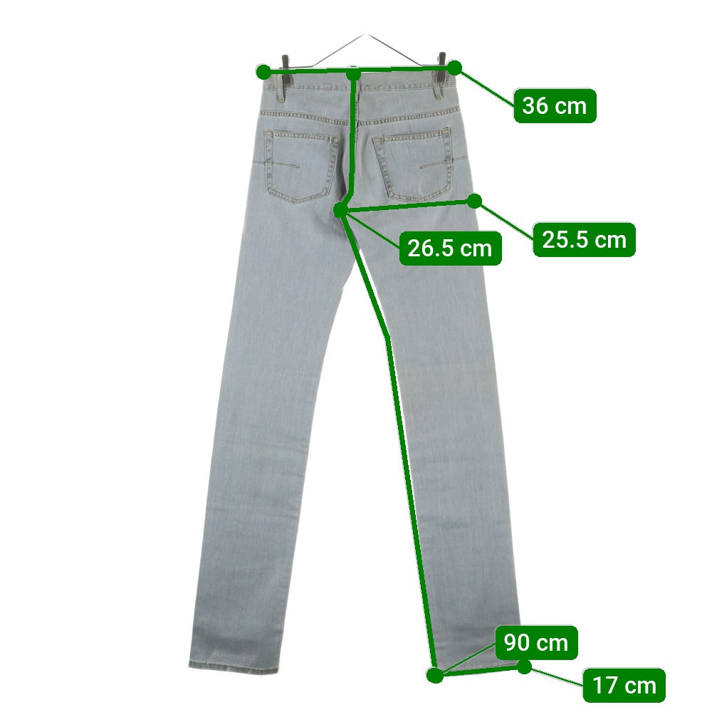 DIOR(ディオール) ボタンフライ タイトフィット デニムパンツ ライトグレー