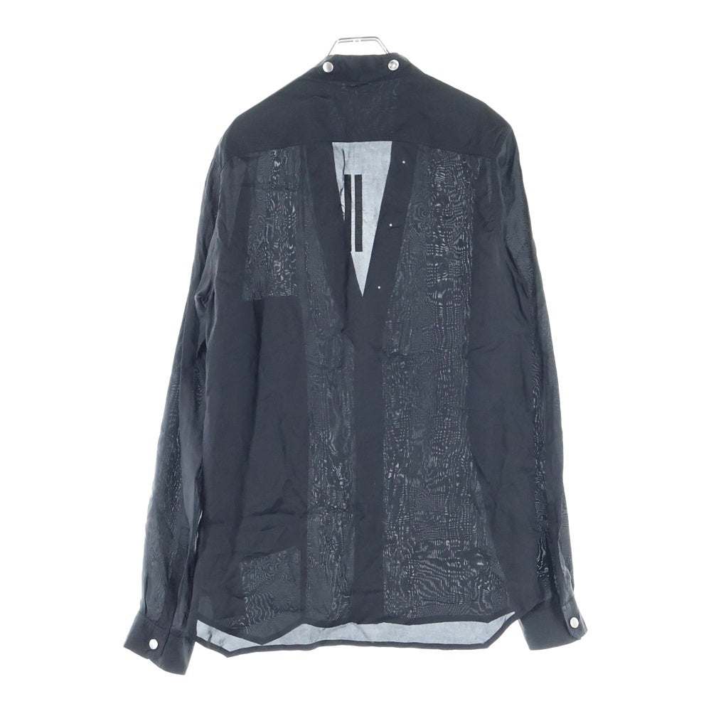 Rick Owens(リックオウエンス) 21SS LARRY SHIRT ラリーシャツ 長袖 ブラック RU21S6287-J