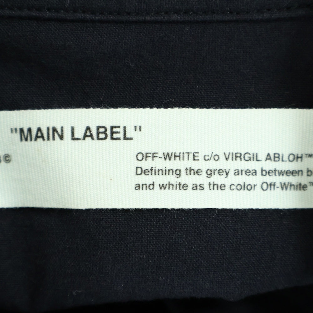 OFF-WHITE(オフホワイト) 17SS DIAGONAL SPRAY SHIRT ダイアゴナル スプレーロゴ 長袖シャツ ブラック