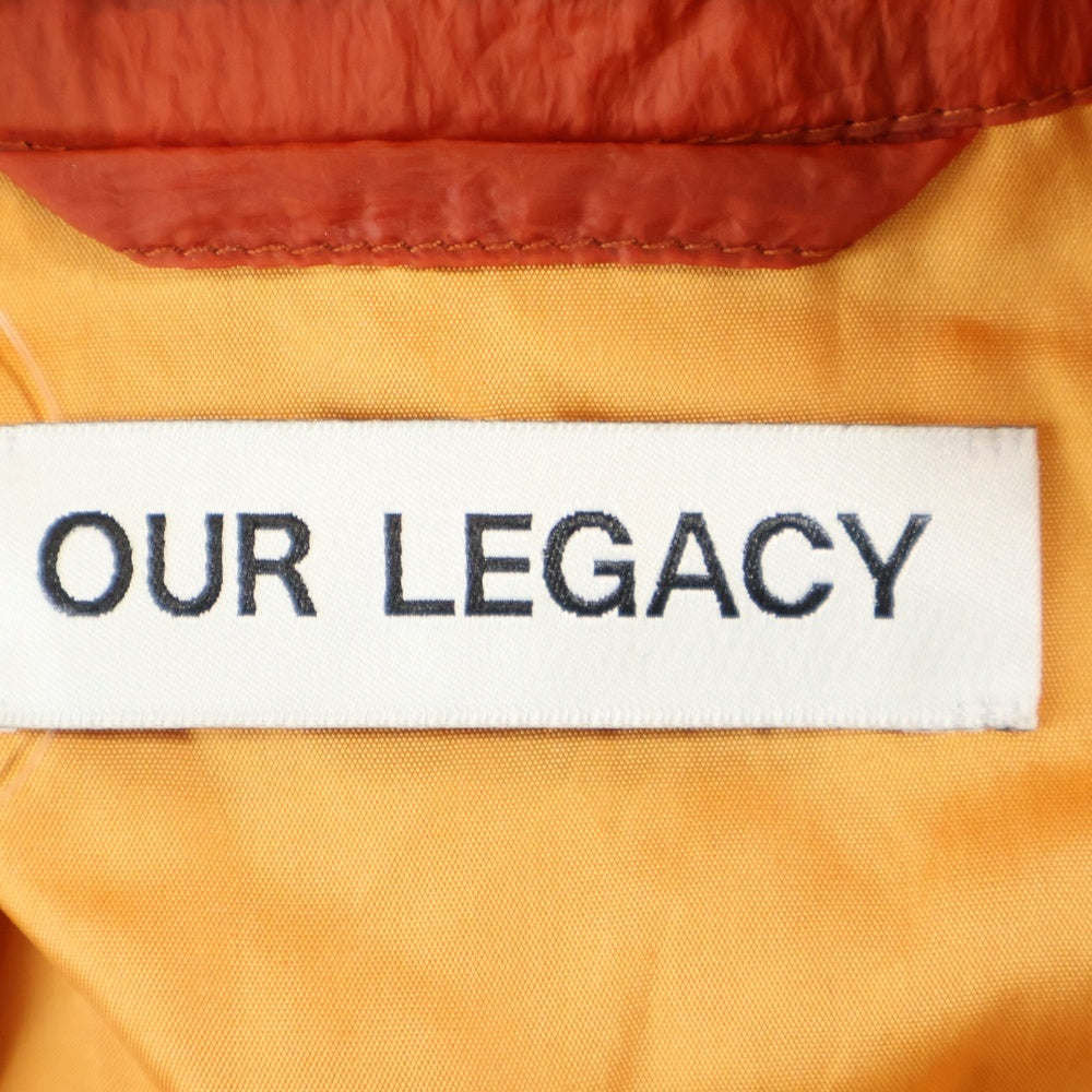 OUR LEGACY(アワーレガシー) 23SS LUFT JACKET ルフト ドローコード ジップアップナイロンジャケット オレンジ M2231LE