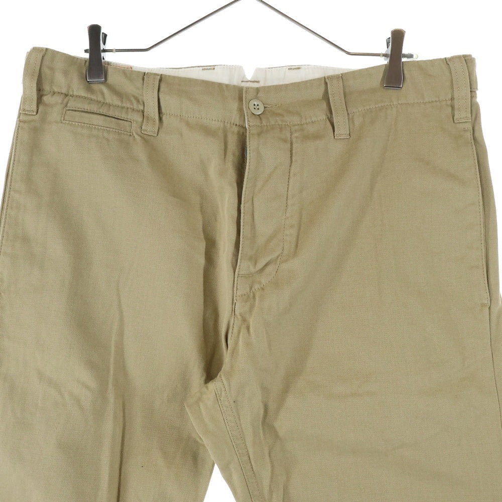 nudie jeans(ヌーディージーンズ) ボタンフライ チノ ロングパンツ ベージュ 1006513
