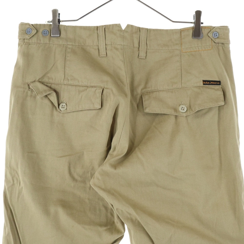 nudie jeans(ヌーディージーンズ) ボタンフライ チノ ロングパンツ ベージュ 1006513
