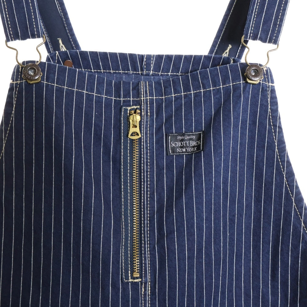 SCHOTT(ショット) OLD HICKORY OVERAL オールド ヒッコリー ストライプ オーバーオール ネイビー 3196013