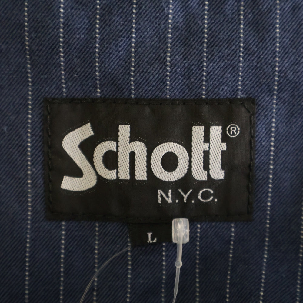 SCHOTT(ショット) OLD HICKORY OVERAL オールド ヒッコリー ストライプ オーバーオール ネイビー 3196013