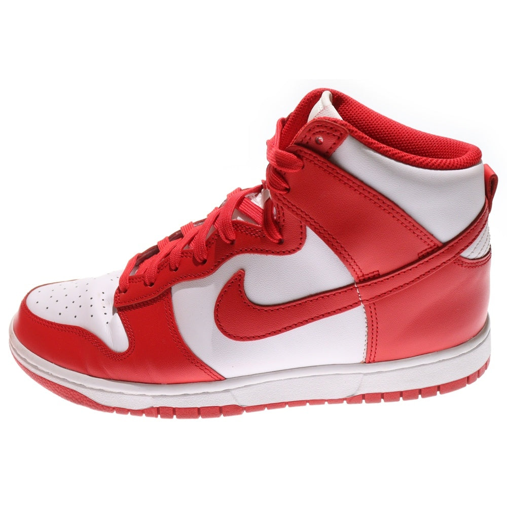 NIKE(ナイキ) DUNK HIGH CHAMPIONSHIP WHITE AND RED ダンク チャンピオンシップ ハイカットスニーカー ホワイト/レッド US9/27cm DD1399-106