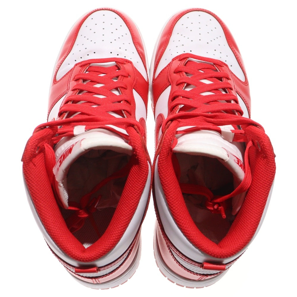 NIKE(ナイキ) DUNK HIGH CHAMPIONSHIP WHITE AND RED ダンク チャンピオンシップ ハイカットスニーカー ホワイト/レッド US9/27cm DD1399-106