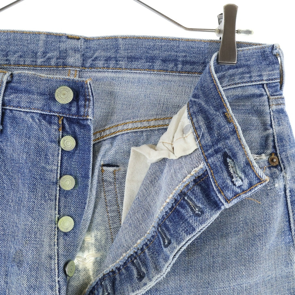 Levi's(リーバイス) 70S VINTAGE 501 66前期 ボタン裏6 両面スモールe 平行ステッチ ボタンフライ デニムパンツ インディゴ