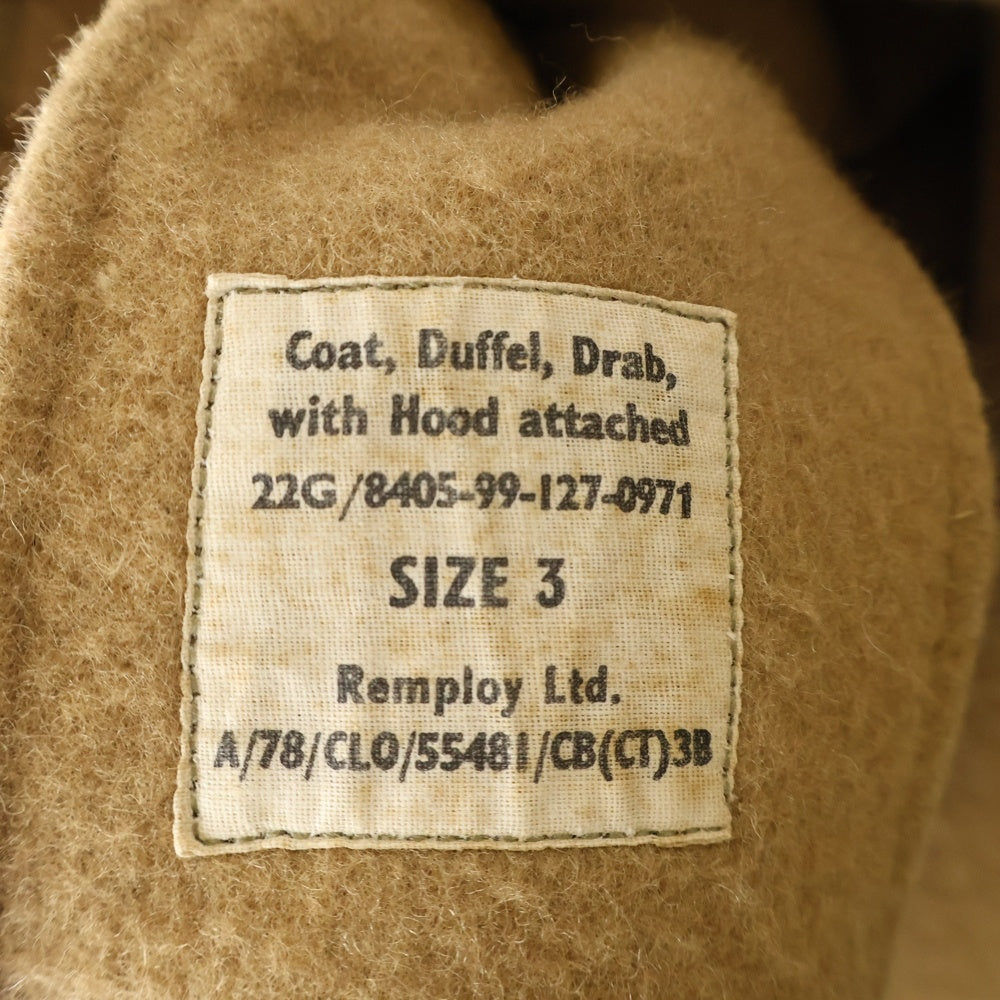 MILITARY(ミリタリー) 50S VINTAGE ヴィンテージ イギリス軍 ウール ダッフルコート ベージュ 8405-99-127-0971