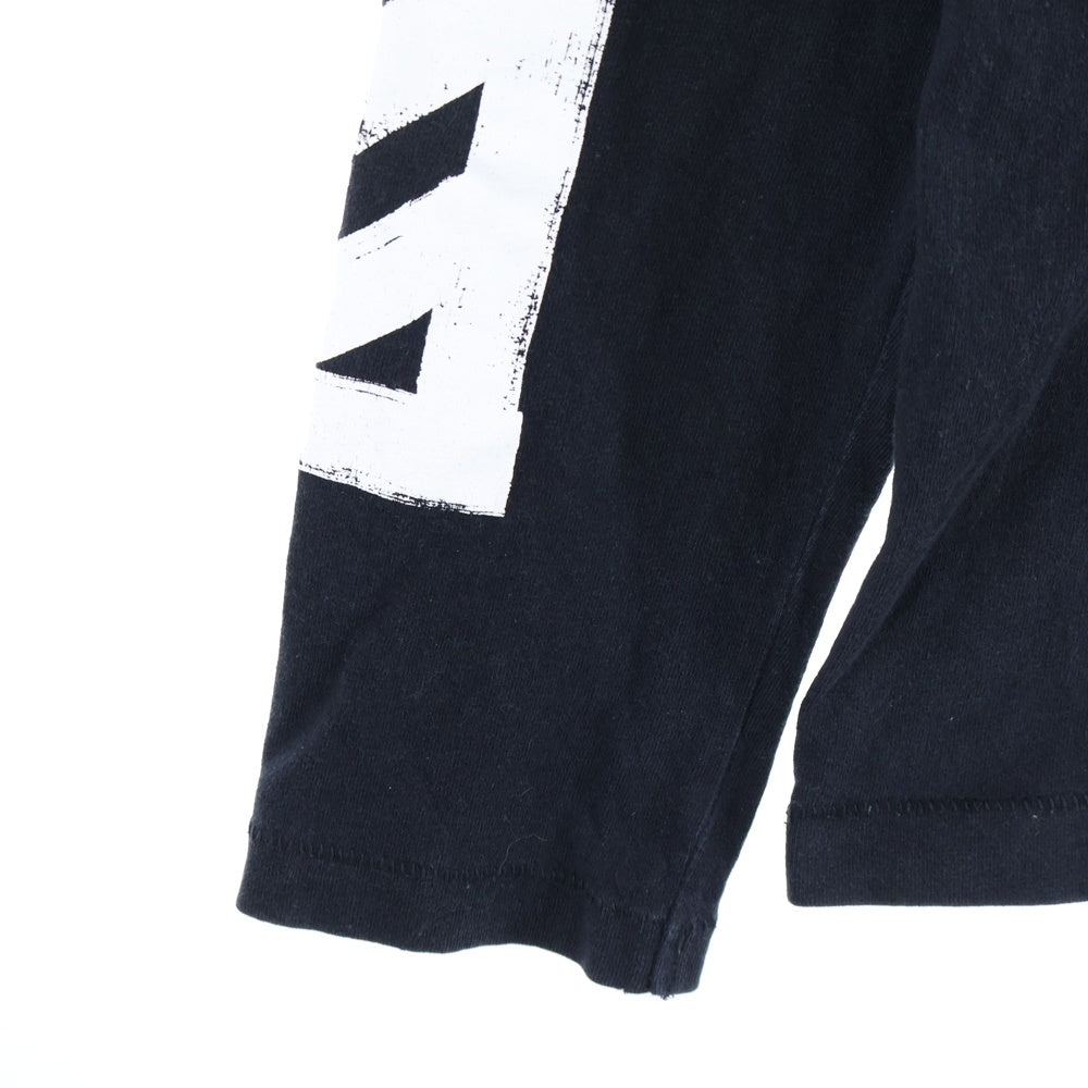 OFF-WHITE(オフホワイト) 16AW ロゴ プリント クルーネック 長袖Tシャツ カットソー ブラック