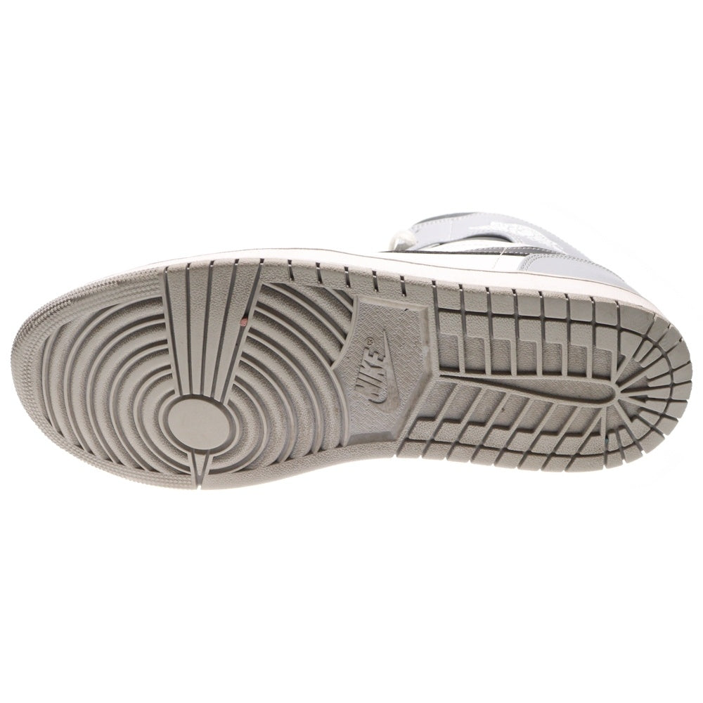 NIKE(ナイキ) AIR JORDAN 1 MID エアジョーダン 1 ミッドカットスニーカー ホワイト/グレー US10.5/28.5cm 554724-078