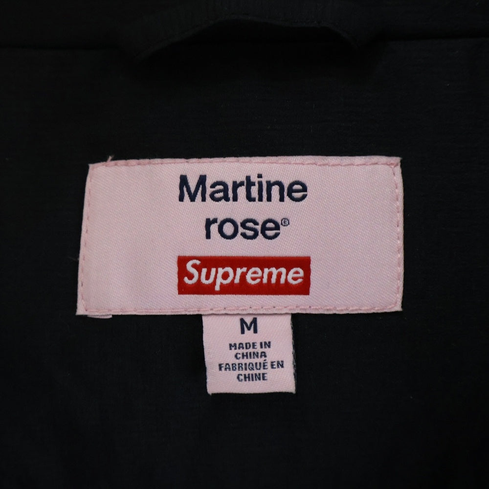 SUPREME(シュプリーム) 24AW ×Martine Rose Down Puffer Jacket マーティンローズ ジップアップ ダウン パファージャケット ブラック