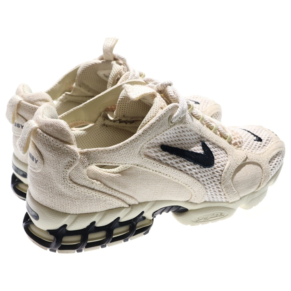 NIKE(ナイキ) ×STUSSY AIR ZOOM SPIRIDON CAGE 2 FOSSIL エアズーム スピリドン ローカットスニーカー アイボリー US8.5/26.5cm CQ5486-200