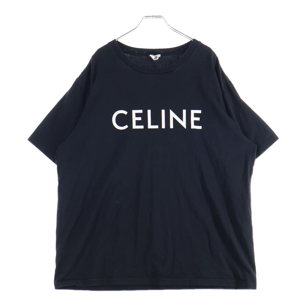 CELINE(セリーヌ) 22AW ルーズフィットロゴプリント半袖Tシャツ カットソー ブラック 2X681671Q