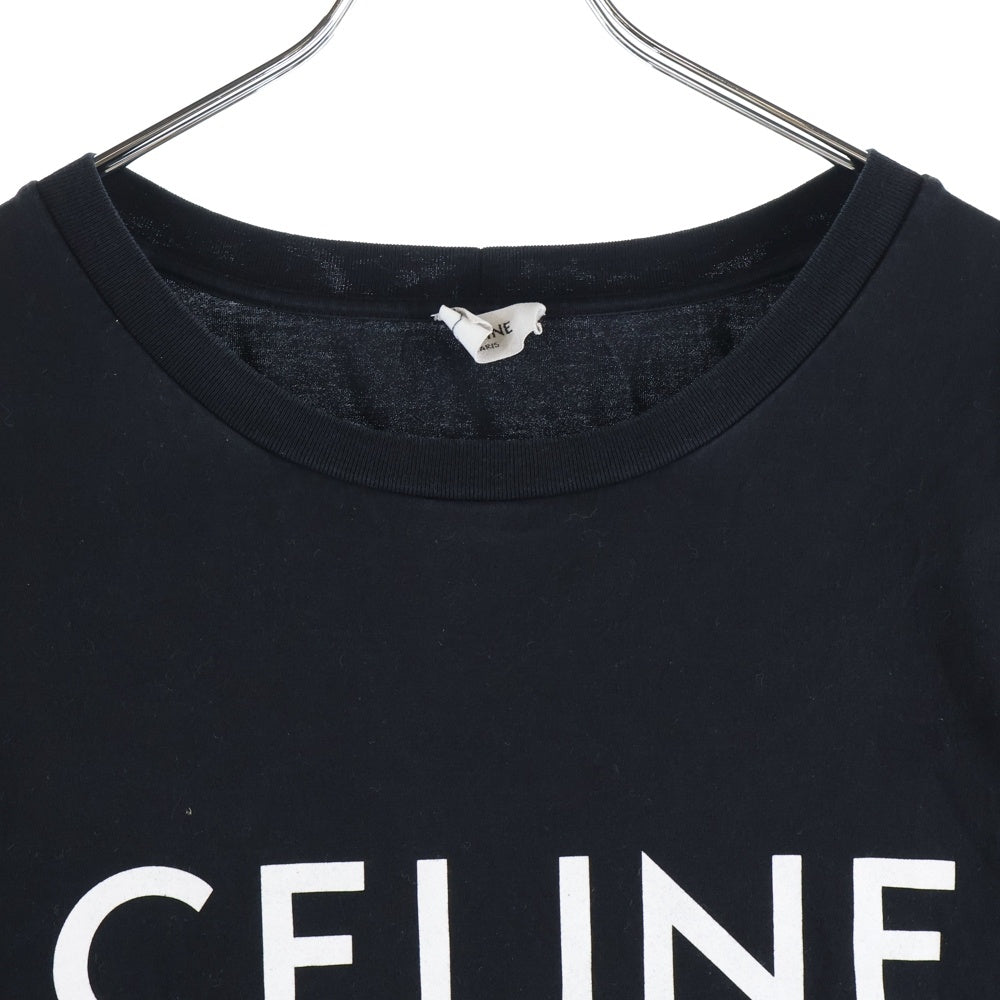 CELINE(セリーヌ) 22AW ルーズフィットロゴプリント半袖Tシャツ カットソー ブラック 2X681671Q