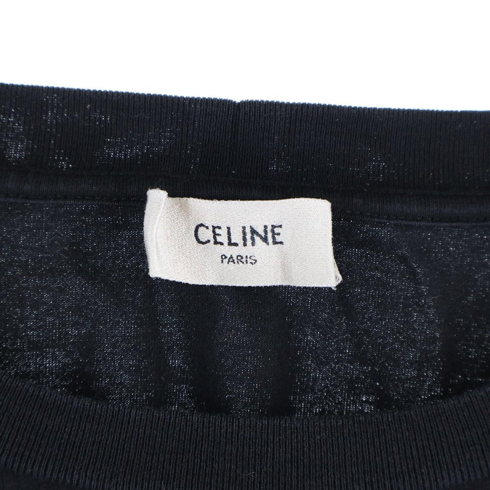 CELINE(セリーヌ) 22AW ルーズフィットロゴプリント半袖Tシャツ カットソー ブラック 2X681671Q