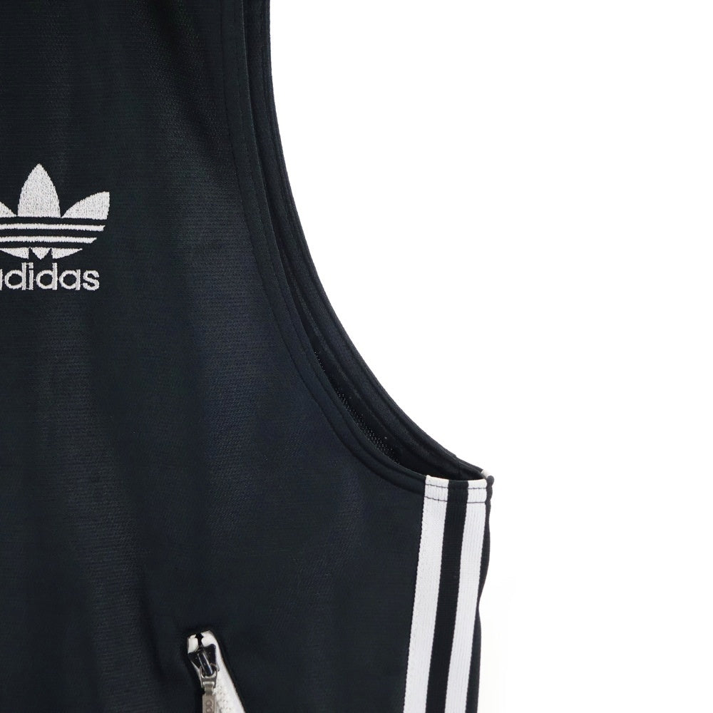 adidas(アディダス) ロゴエンブロイダリー ジップアップベスト ブラック AA-5266
