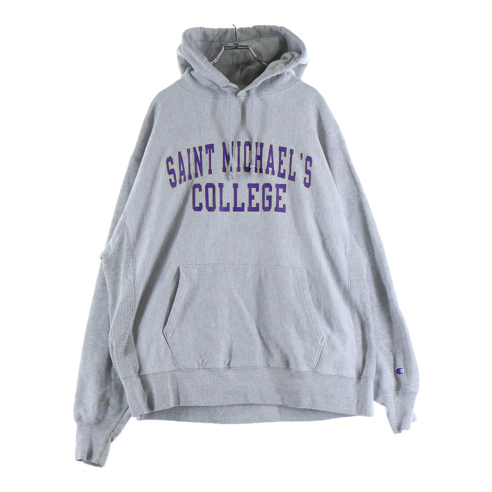 CHAMPION(チャンピオン) 00S REVERSE WEAVE SAINT MICHAEL'S COLLEGE リバースウェーブ セントマイケルズカレッジ プルオーバーパーカー スウェットフーディ グレー