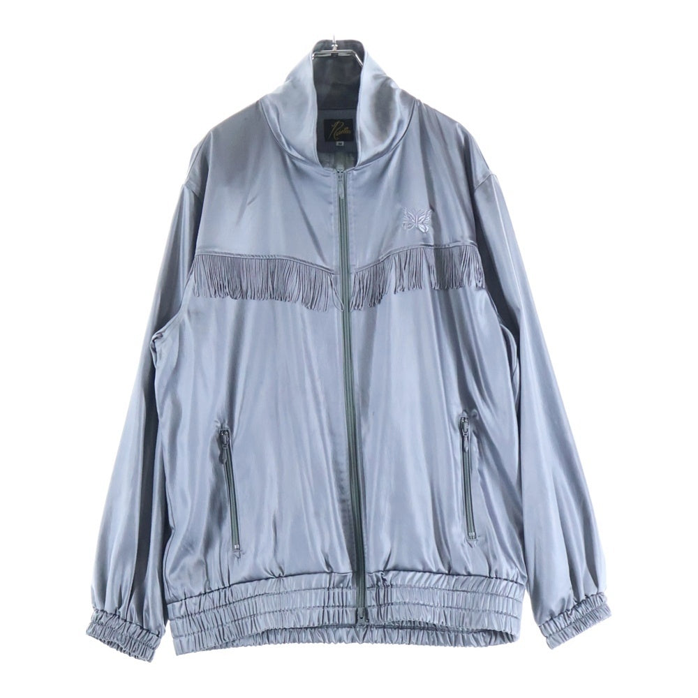 Needles(ニードルス) 23SS FRINGE TRACK JACKET フリンジ加工 ジップアップジャケット ジャージ グレー MR269