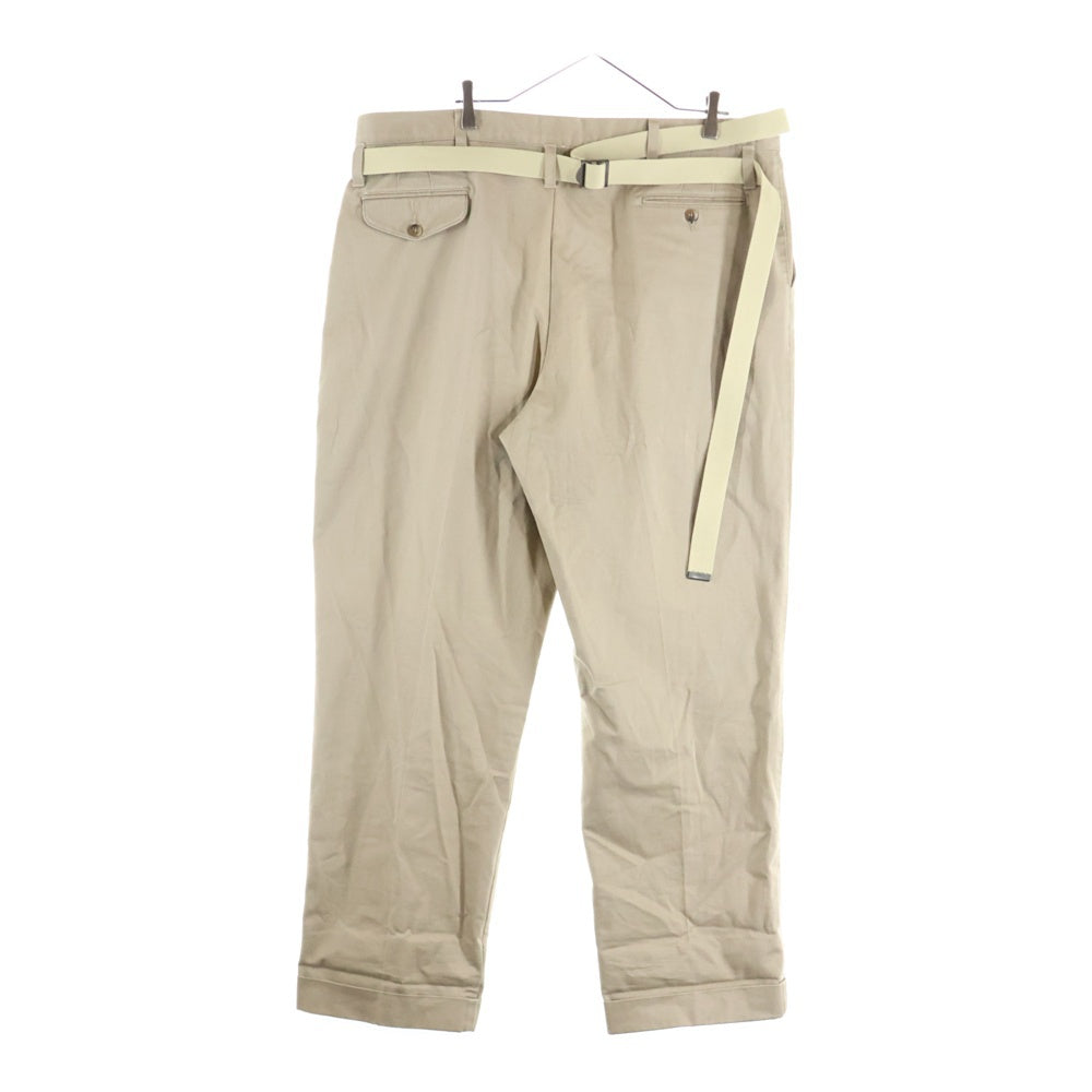 MAISON EUREKA(メゾン エウレカ) VINTAGE REWORK CHINOS ヴィンテージ リワーク ベルト付き チノパンツ ベージュ 070