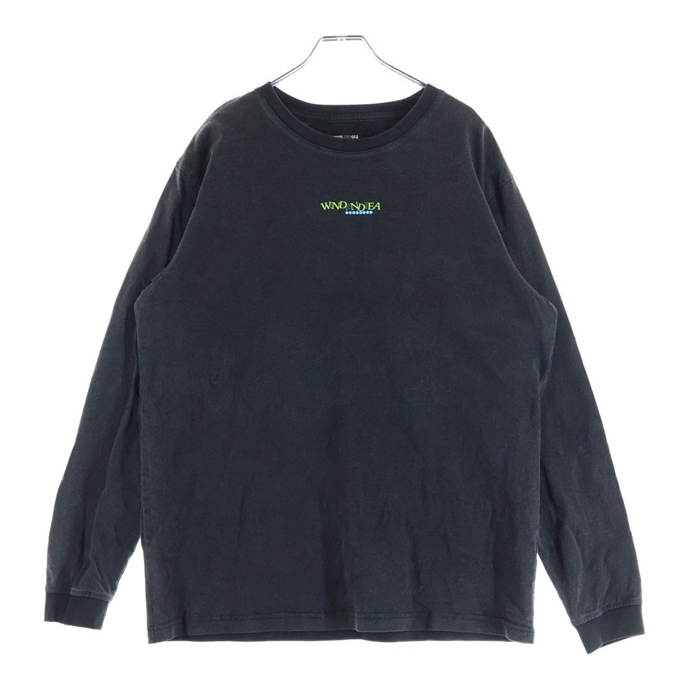 WIND AND SEA(ウィンダンシー) ロゴプリント クルーネック長袖Tシャツ カットソー チャコールグレー WDS-O-GRP-24-Q4-CS-02